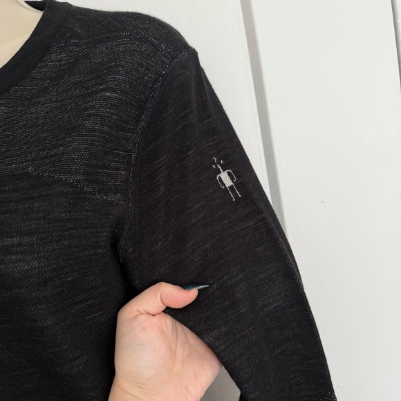 Smartwool - Intraknit™ 200 Thermal Merino Base Layer Crew - Black-White - Picture 3 of 12